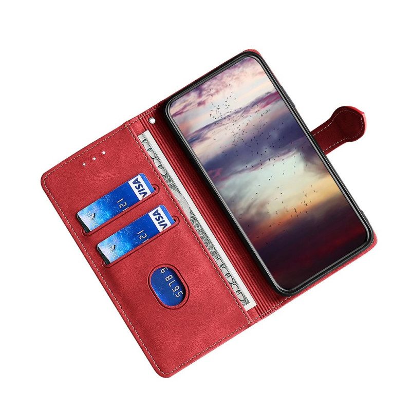 Folio-hoesje voor Samsung Galaxy M32 Imitatieleer Bicolor Stijlvol