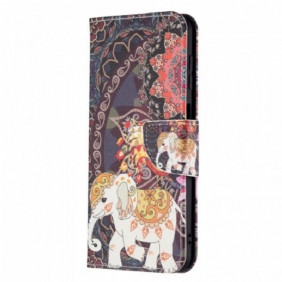 Folio-hoesje voor Samsung Galaxy M32 Indische Olifant