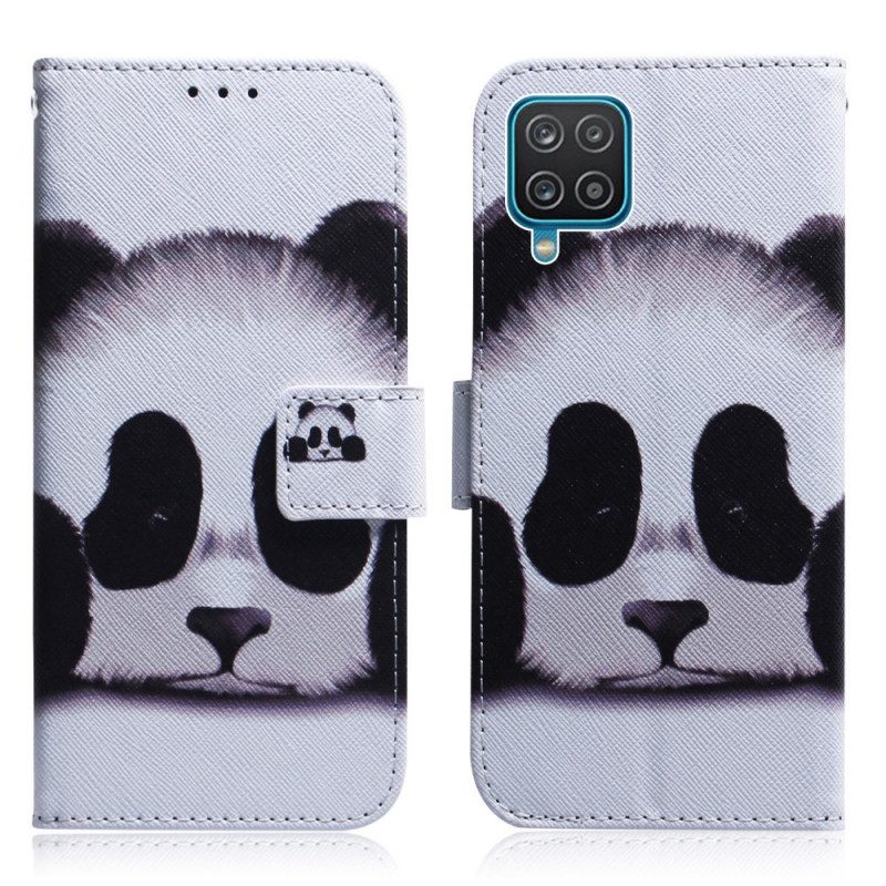 Folio-hoesje voor Samsung Galaxy M32 Panda Gezicht