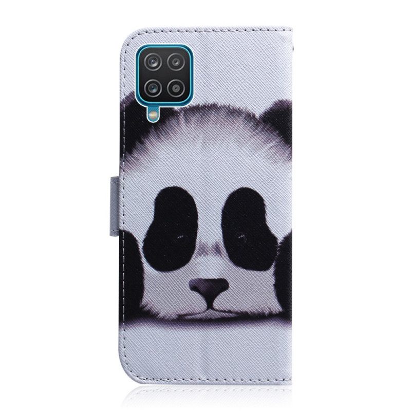 Folio-hoesje voor Samsung Galaxy M32 Panda Gezicht