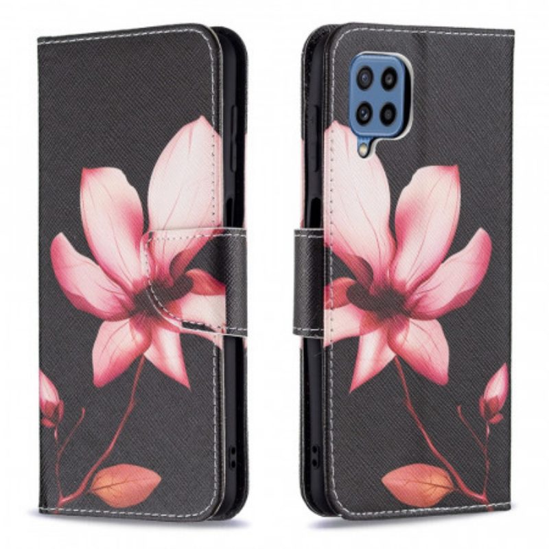 Folio-hoesje voor Samsung Galaxy M32 Roze Bloem