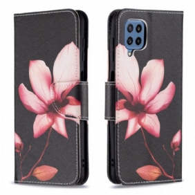 Folio-hoesje voor Samsung Galaxy M32 Roze Bloem