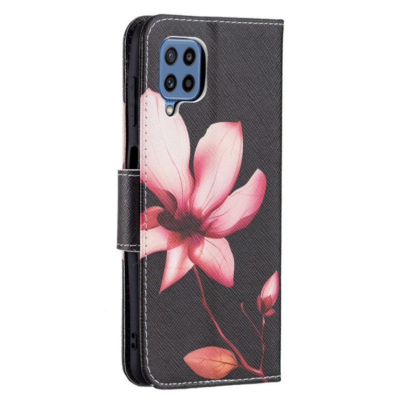 Folio-hoesje voor Samsung Galaxy M32 Roze Bloem