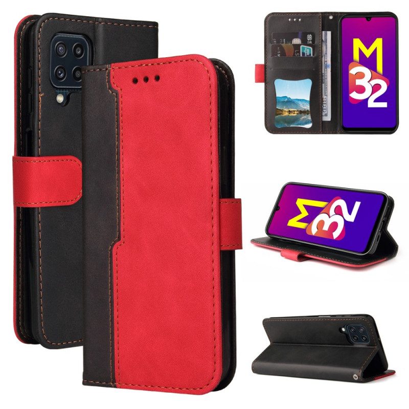 Folio-hoesje voor Samsung Galaxy M32 Twee Toon