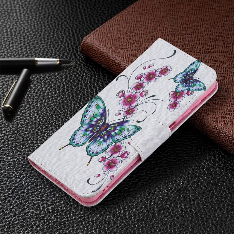 Folio-hoesje voor Samsung Galaxy M32 Vlinders Koningen