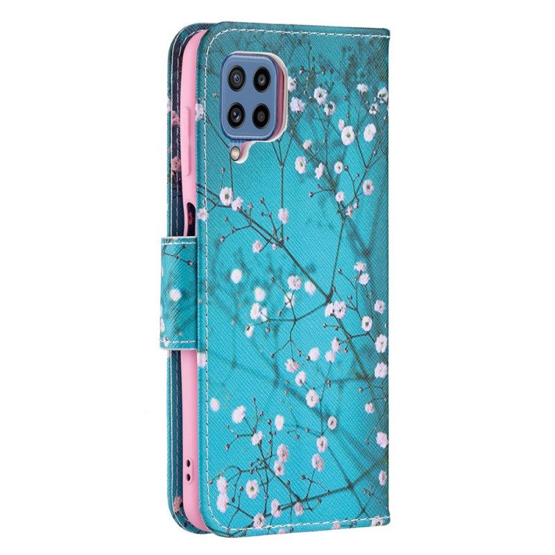 Leren Hoesje voor Samsung Galaxy M32 Bloeiende Boom