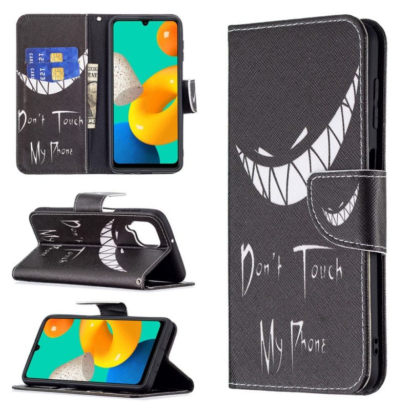 Leren Hoesje voor Samsung Galaxy M32 Duivels Telefoon