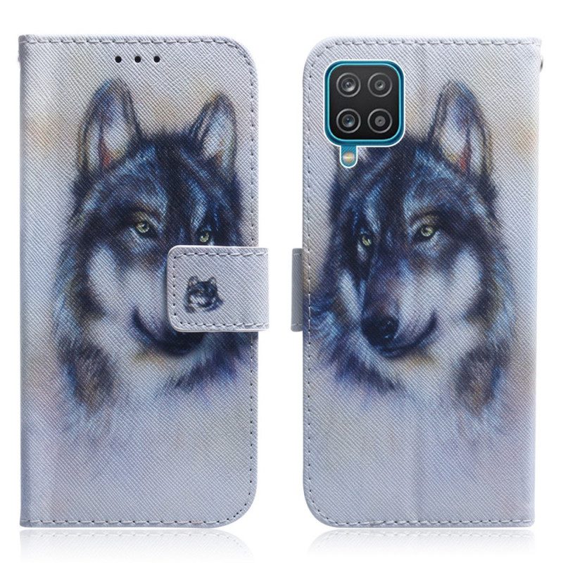 Leren Hoesje voor Samsung Galaxy M32 Honden Uiterlijk