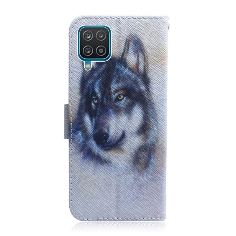 Leren Hoesje voor Samsung Galaxy M32 Honden Uiterlijk