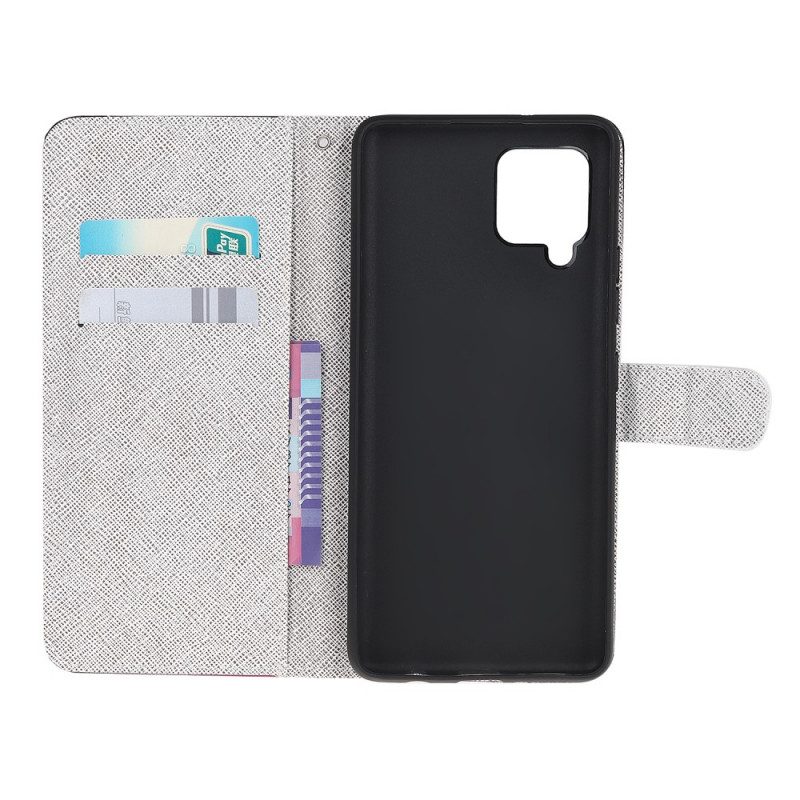 Leren Hoesje voor Samsung Galaxy M32 Met Ketting Levering Katten Met Strings