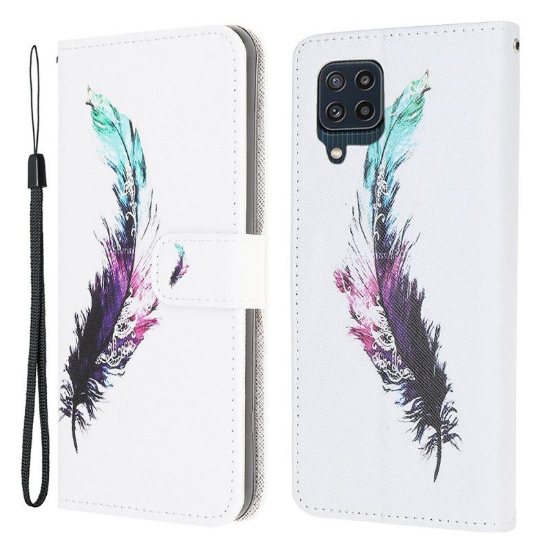 Leren Hoesje voor Samsung Galaxy M32 Met Ketting Veer Met Koord