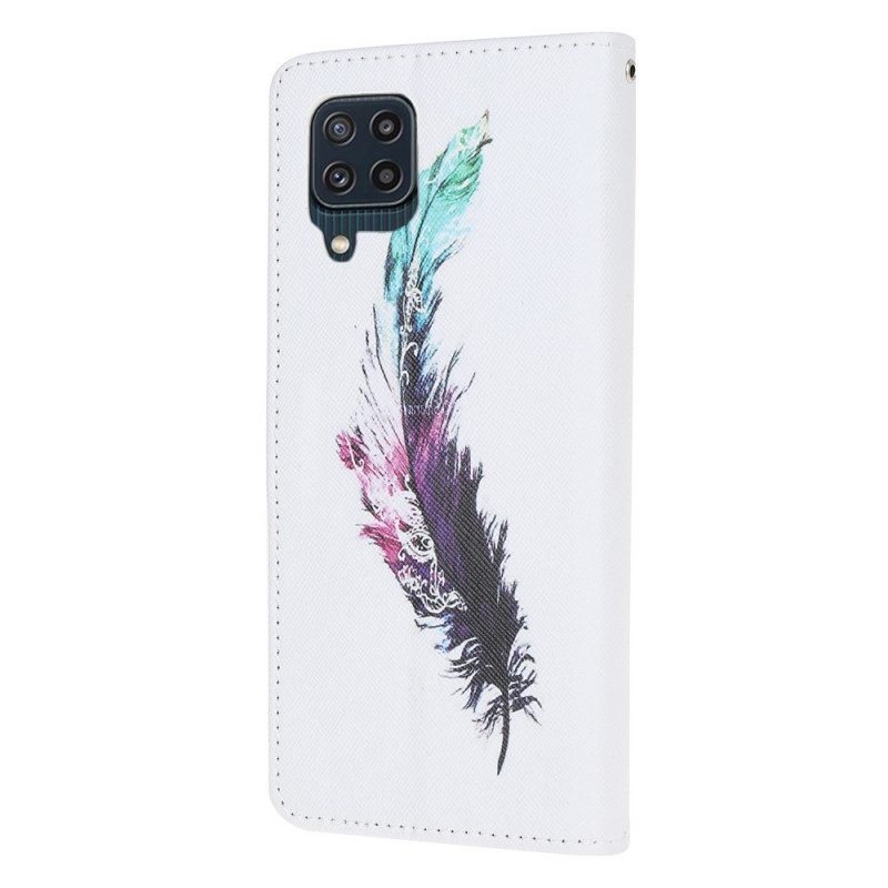 Leren Hoesje voor Samsung Galaxy M32 Met Ketting Veer Met Koord