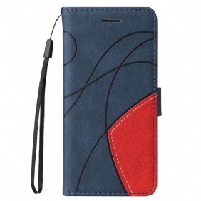 Leren Hoesje voor Samsung Galaxy M32 Twee Toon