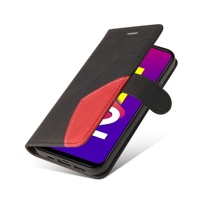 Leren Hoesje voor Samsung Galaxy M32 Twee Toon