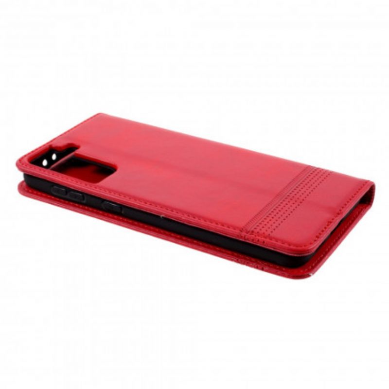 Bescherming Hoesje voor Samsung Galaxy S21 Plus 5G Folio-hoesje Azns Leerstyling