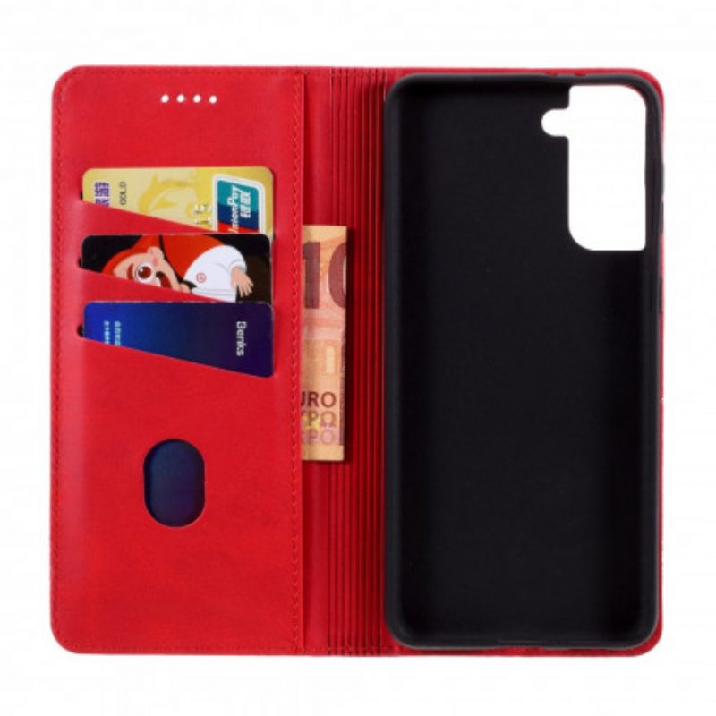 Bescherming Hoesje voor Samsung Galaxy S21 Plus 5G Folio-hoesje Azns Leerstyling