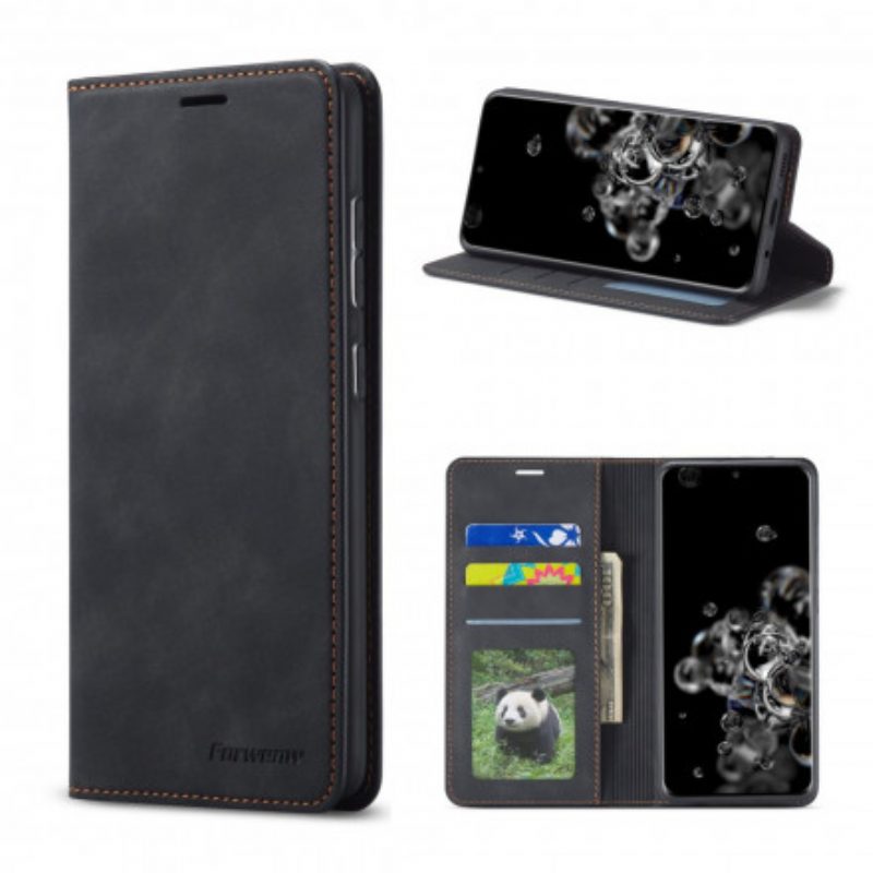 Bescherming Hoesje voor Samsung Galaxy S21 Plus 5G Folio-hoesje Forwenw Ledereffect