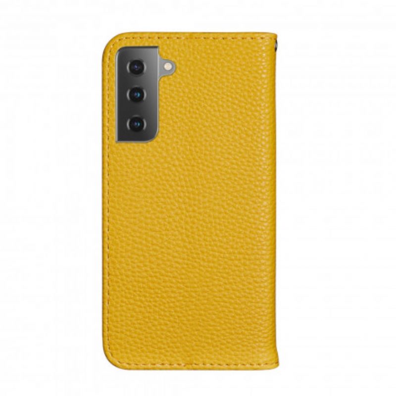 Bescherming Hoesje voor Samsung Galaxy S21 Plus 5G Folio-hoesje Imitatieleer Litchi Ultra Chic