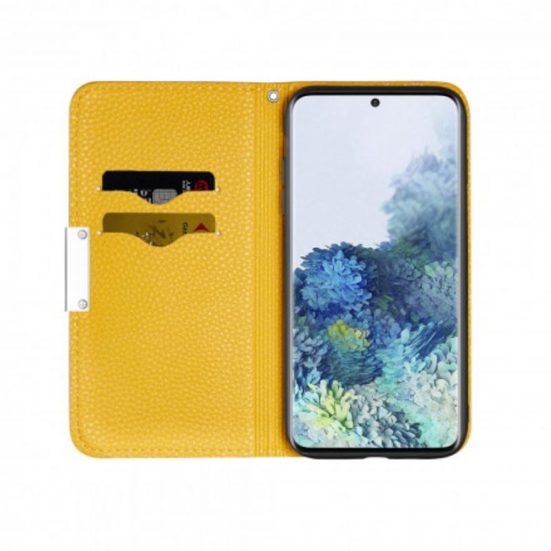 Bescherming Hoesje voor Samsung Galaxy S21 Plus 5G Folio-hoesje Imitatieleer Litchi Ultra Chic