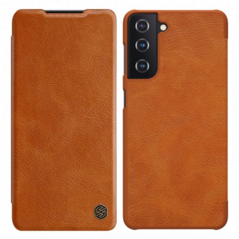 Bescherming Hoesje voor Samsung Galaxy S21 Plus 5G Folio-hoesje Nillkin Qin-serie