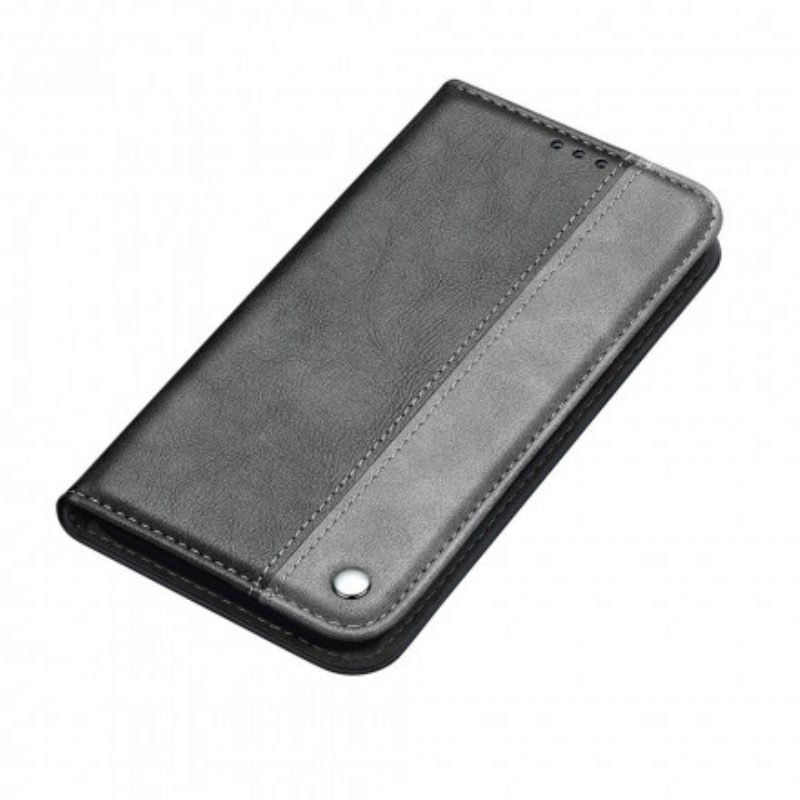 Bescherming Hoesje voor Samsung Galaxy S21 Plus 5G Folio-hoesje Tweekleurig Leereffect