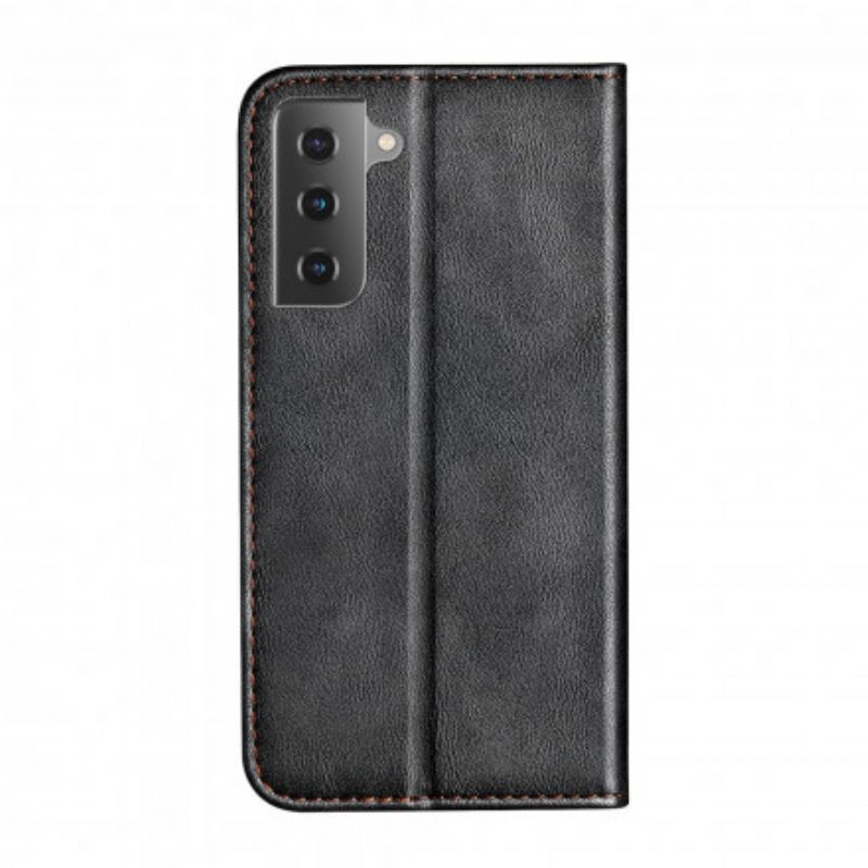 Bescherming Hoesje voor Samsung Galaxy S21 Plus 5G Folio-hoesje Tweekleurig Leereffect