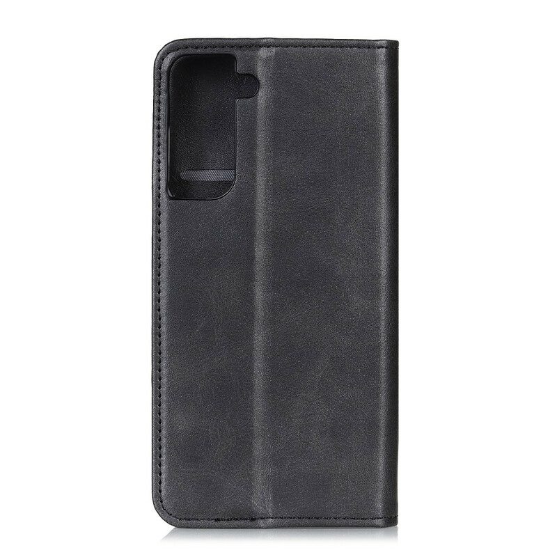 Bescherming Hoesje voor Samsung Galaxy S21 Plus 5G Folio-hoesje Vintage Gespleten Leer