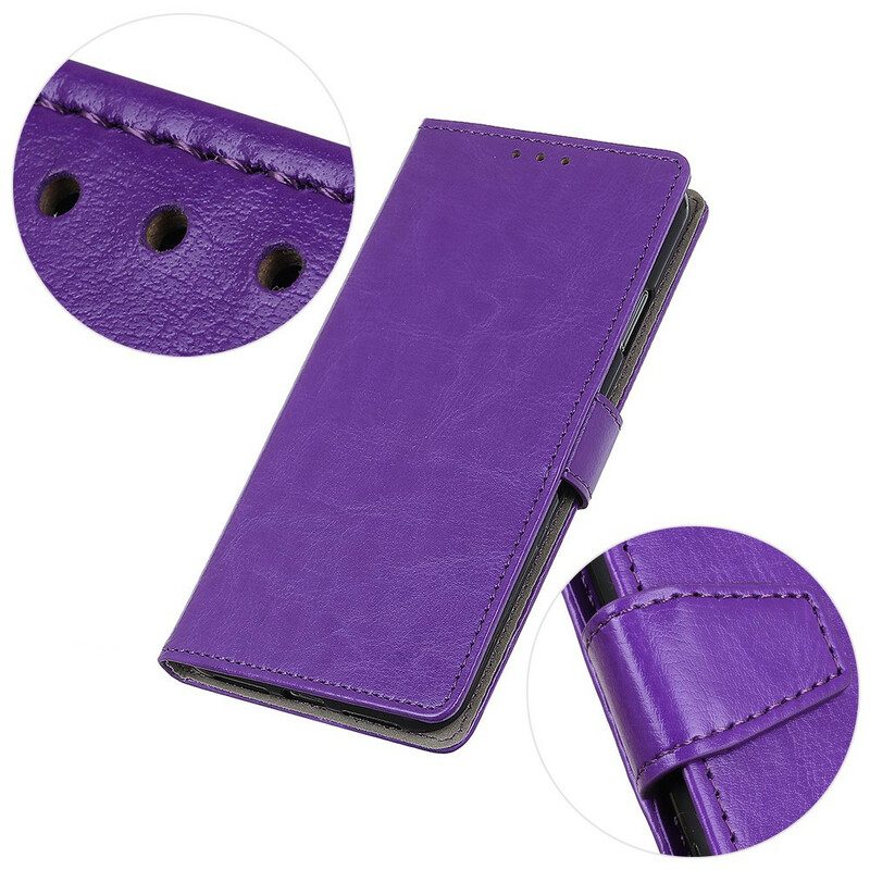 Flip Case voor Samsung Galaxy S21 Plus 5G Strak Glanzend Leereffect