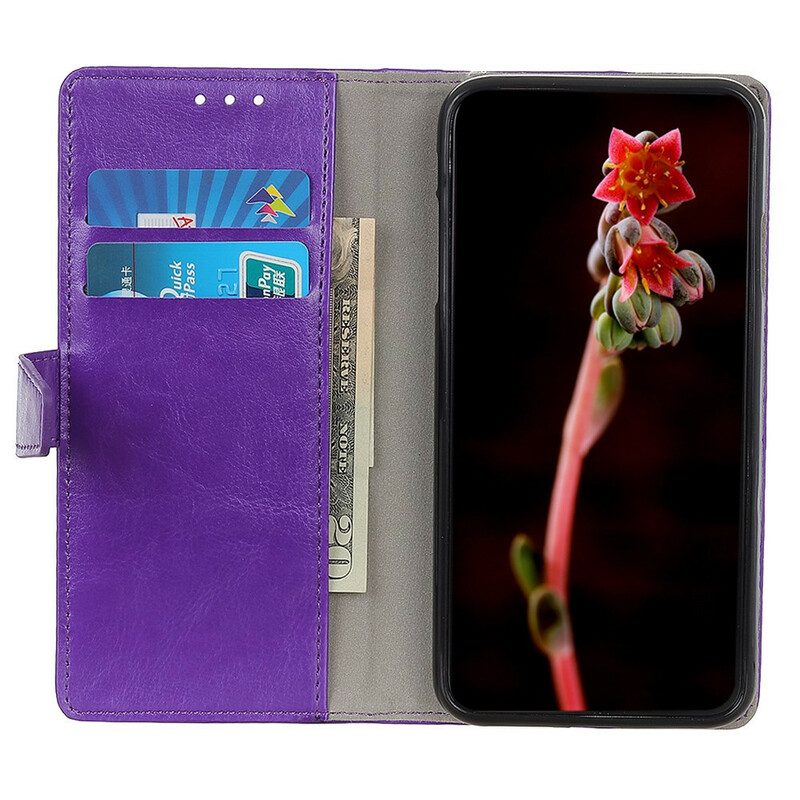 Flip Case voor Samsung Galaxy S21 Plus 5G Strak Glanzend Leereffect