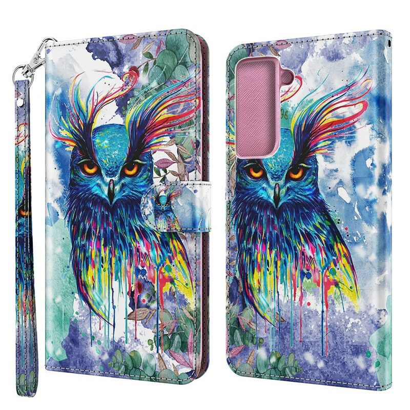 Folio-hoesje voor Samsung Galaxy S21 Plus 5G Aquarel Vogel