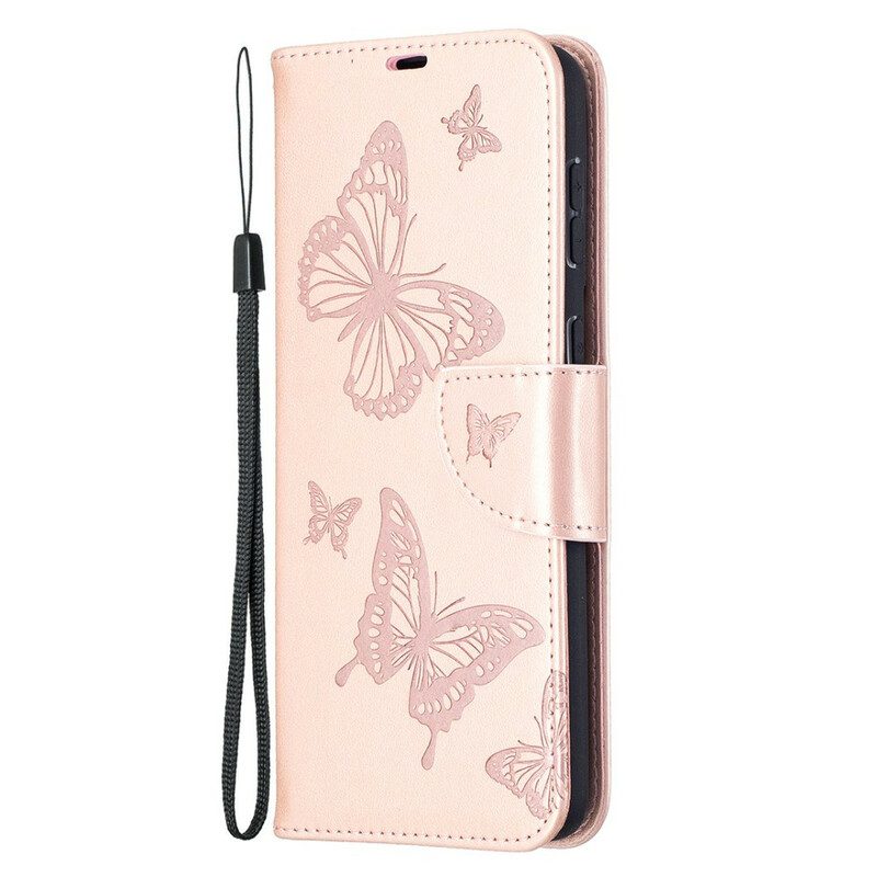 Folio-hoesje voor Samsung Galaxy S21 Plus 5G Flip Case Vlinders En Schuine Klep