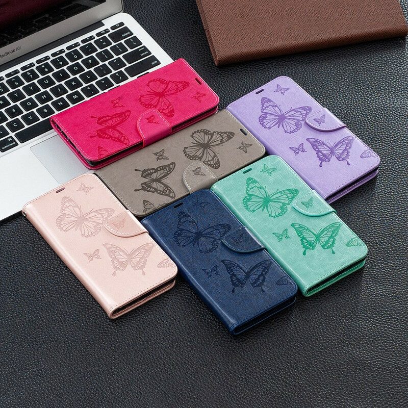 Folio-hoesje voor Samsung Galaxy S21 Plus 5G Flip Case Vlinders En Schuine Klep