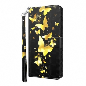 Folio-hoesje voor Samsung Galaxy S21 Plus 5G Gele Vlinders