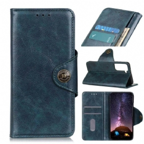 Folio-hoesje voor Samsung Galaxy S21 Plus 5G Glanzend Imitatieleer Khazneh