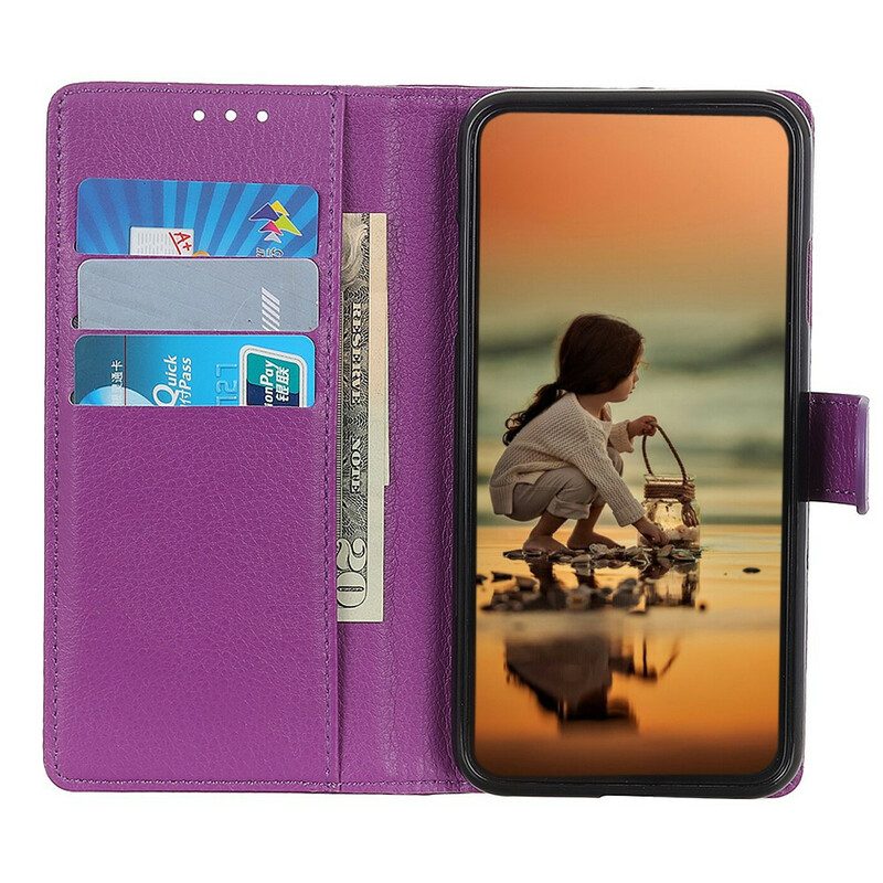 Folio-hoesje voor Samsung Galaxy S21 Plus 5G Lychee-textuur