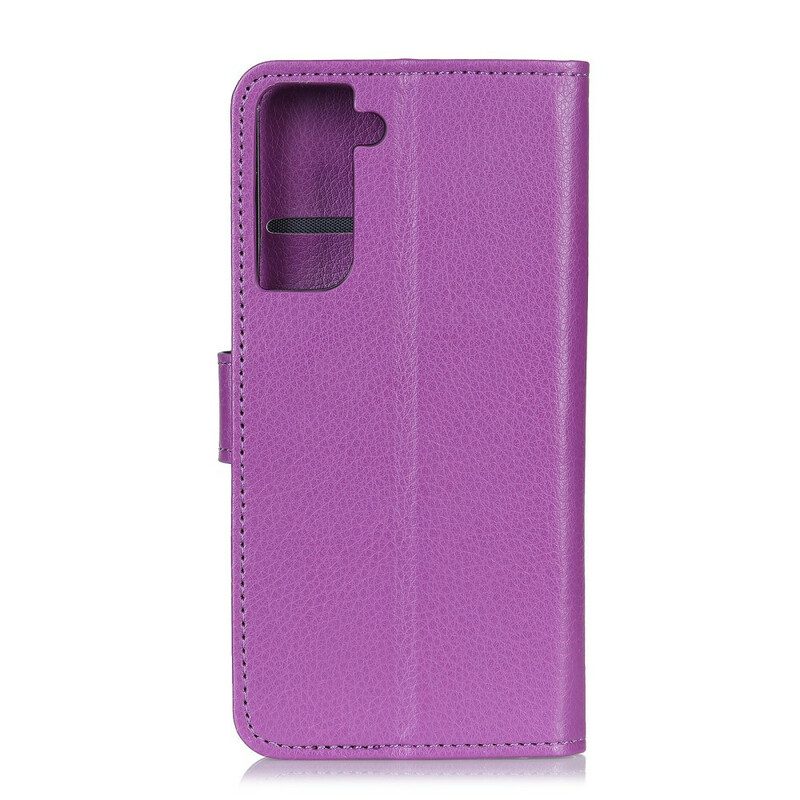 Folio-hoesje voor Samsung Galaxy S21 Plus 5G Lychee-textuur