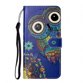 Folio-hoesje voor Samsung Galaxy S21 Plus 5G Uil In Mandala