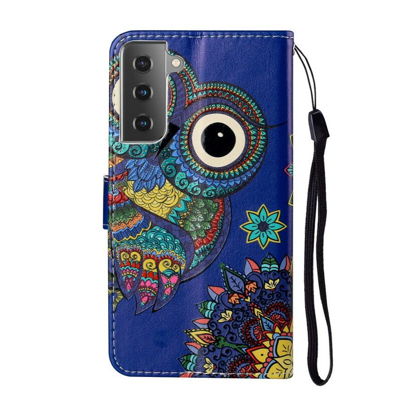 Folio-hoesje voor Samsung Galaxy S21 Plus 5G Uil In Mandala