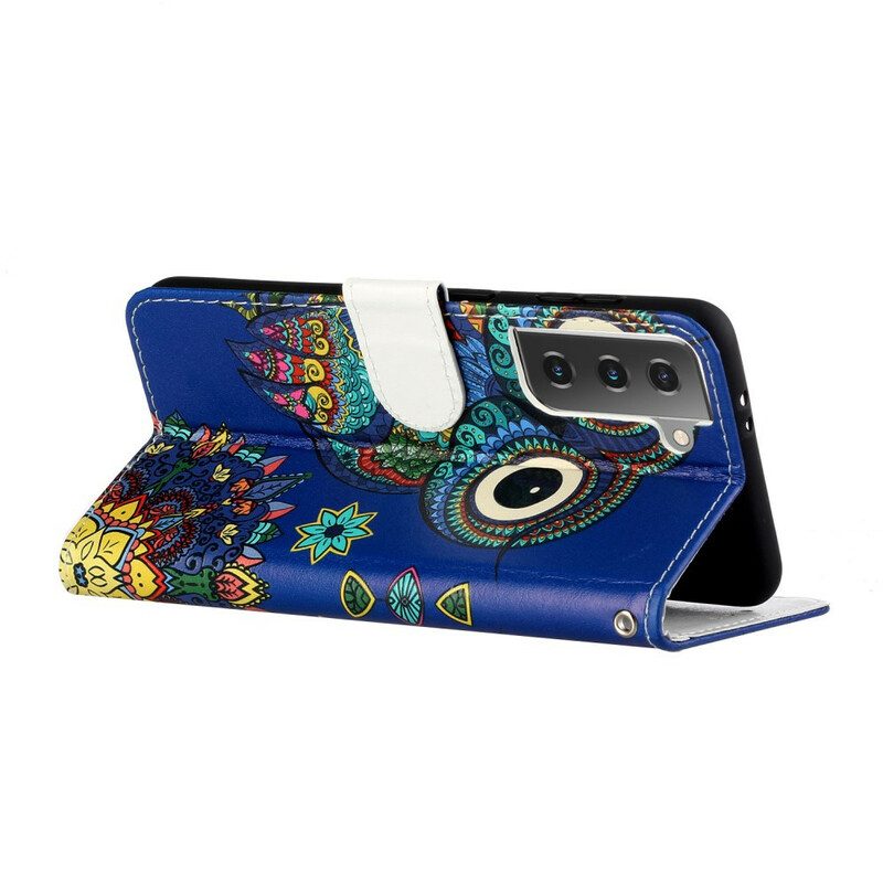 Folio-hoesje voor Samsung Galaxy S21 Plus 5G Uil In Mandala