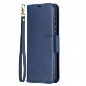 Leren Hoesje voor Samsung Galaxy S21 Plus 5G Folio-hoesje Gladde Flap Schuin