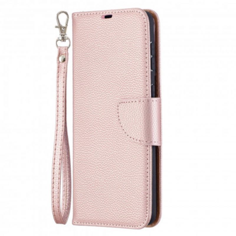 Leren Hoesje voor Samsung Galaxy S21 Plus 5G Folio-hoesje Lychee Rabat Schuin