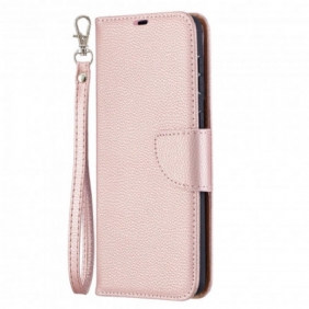 Leren Hoesje voor Samsung Galaxy S21 Plus 5G Folio-hoesje Lychee Rabat Schuin