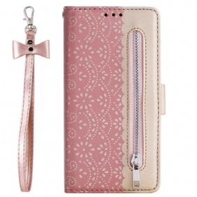 Leren Hoesje voor Samsung Galaxy S21 Plus 5G Met Ketting Portemonnee Met Kanten Riem