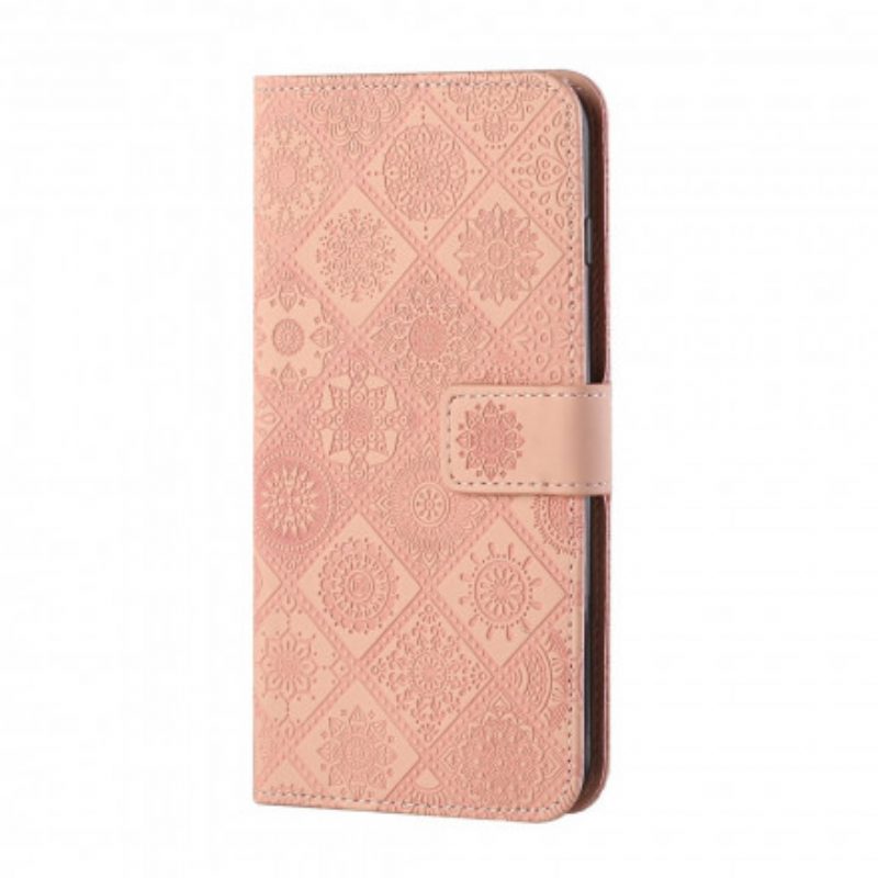 Leren Hoesje voor Samsung Galaxy S21 Plus 5G Tapijt Patroon