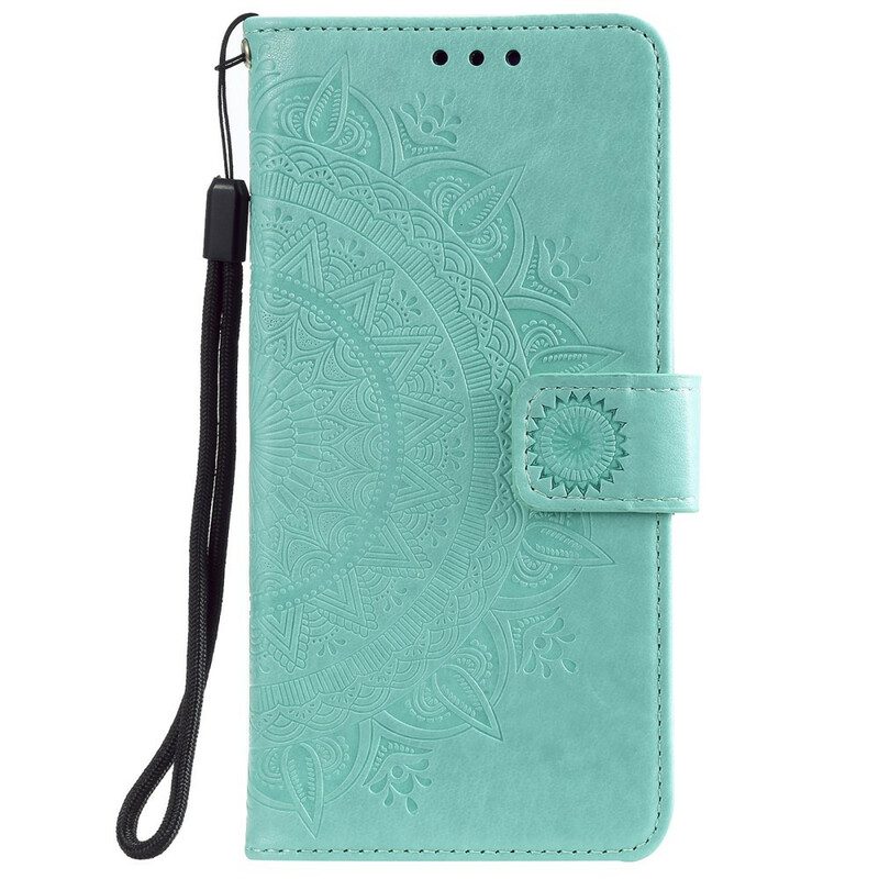 Leren Hoesje voor Samsung Galaxy S21 Plus 5G Zon Mandala