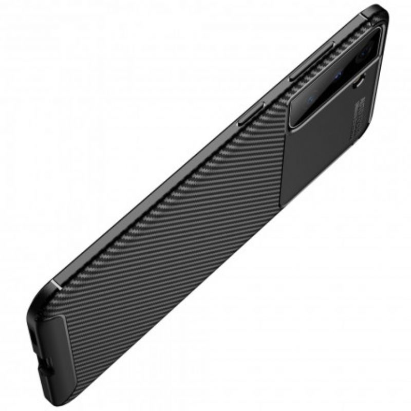 Telefoonhoesje voor Samsung Galaxy S21 Plus 5G Flexibele Koolstofvezeltextuur