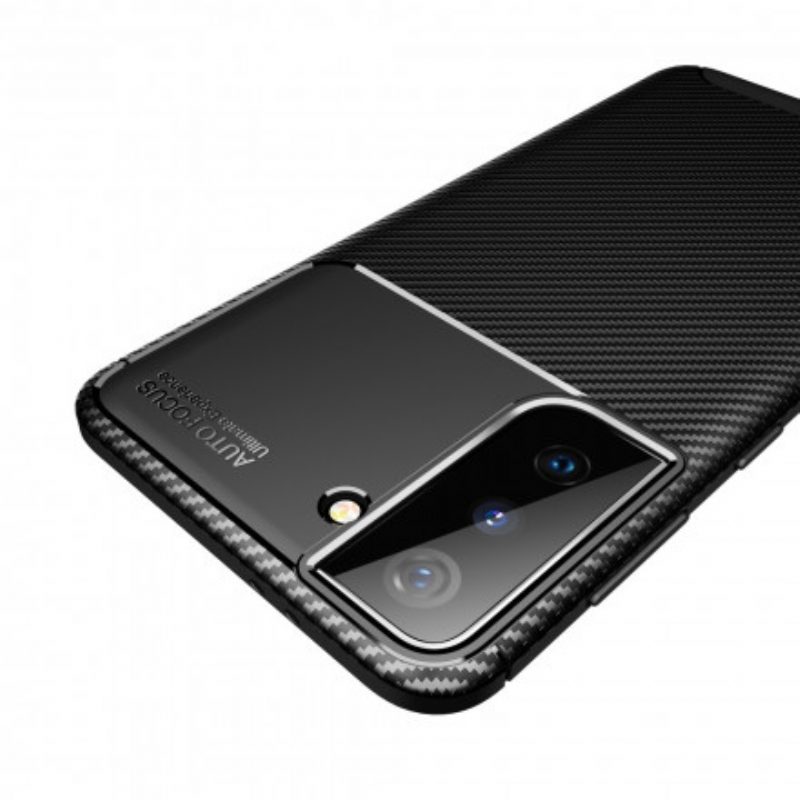 Telefoonhoesje voor Samsung Galaxy S21 Plus 5G Flexibele Koolstofvezeltextuur