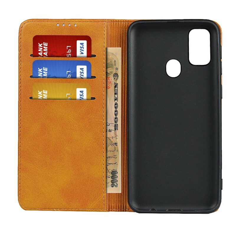 Bescherming Hoesje voor Samsung Galaxy M21 Folio-hoesje Elegantie Splitleer