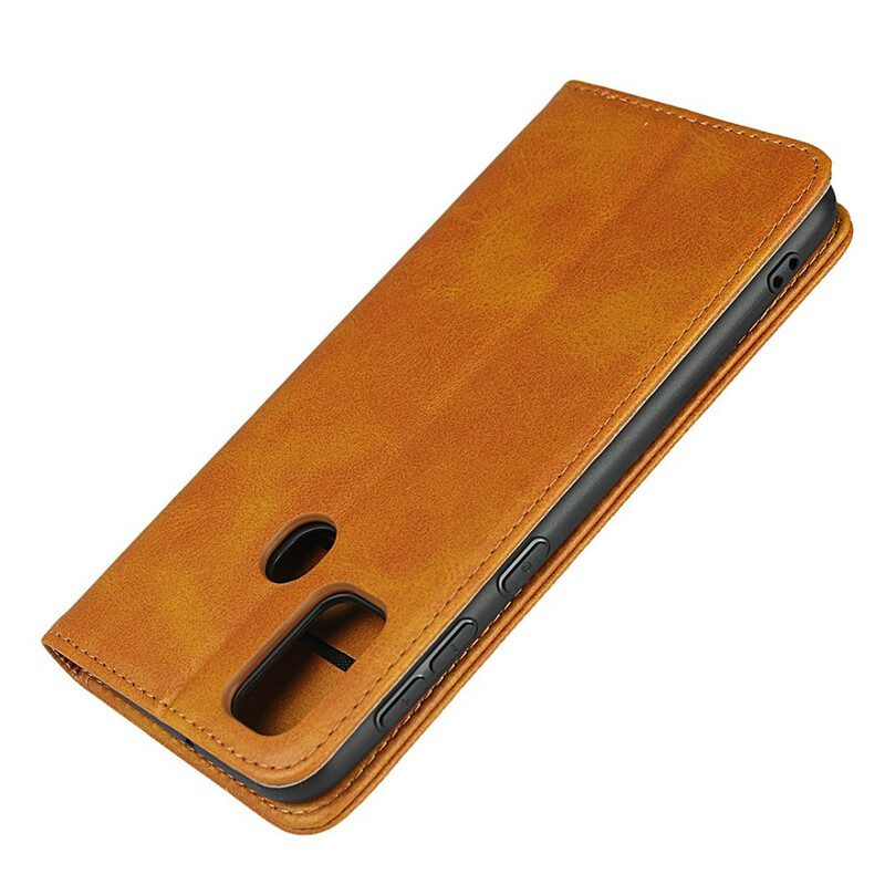 Bescherming Hoesje voor Samsung Galaxy M21 Folio-hoesje Elegantie Splitleer