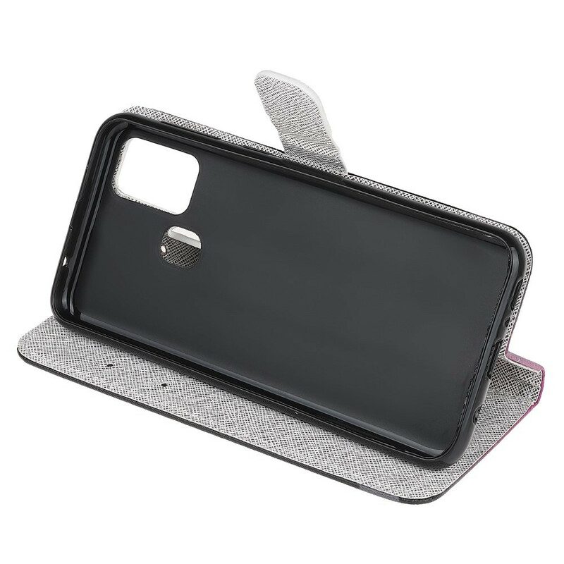 Folio-hoesje voor Samsung Galaxy M21 Met Ketting Strappy Libellen